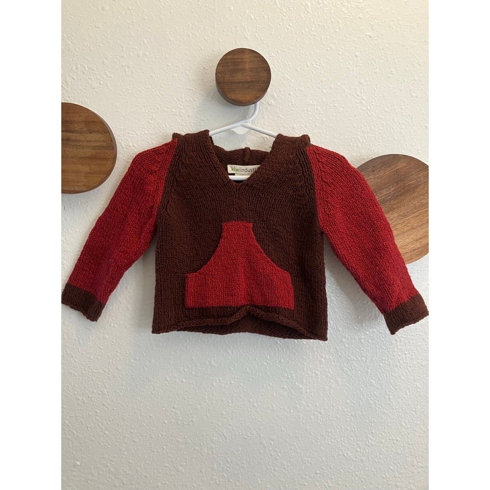 Peruvian Hand Loomed 100% Cotton Hooded Sweater Handmade‎ Size 6-12m